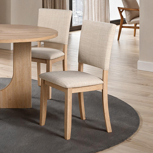 Oberto Upholstered Side Chair, Natural - view 3