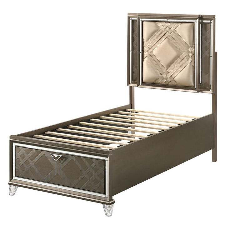 Skylar Full Bed with Led &amp; Storage