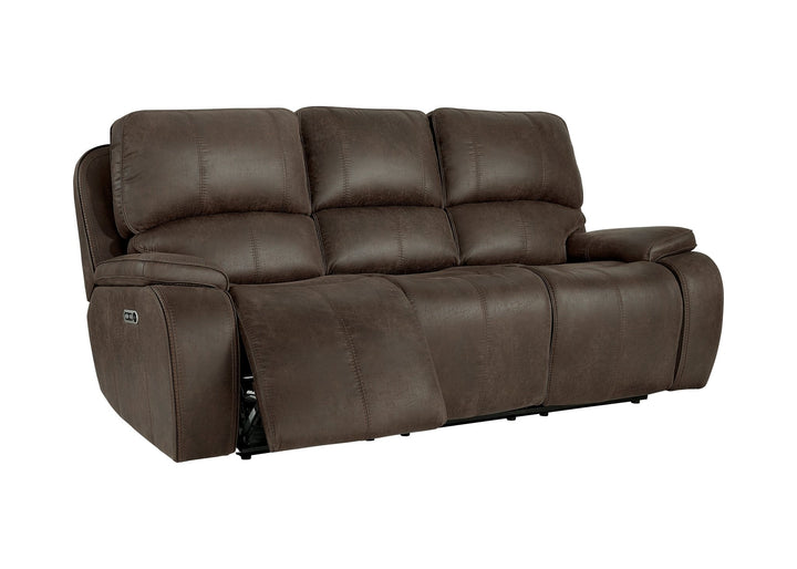 Brookings  Sofa W/pwr Hr &amp; Fr-Brown