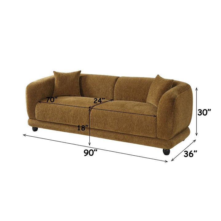 Lennox Sofa w/2 Pillows – dimensions diagram