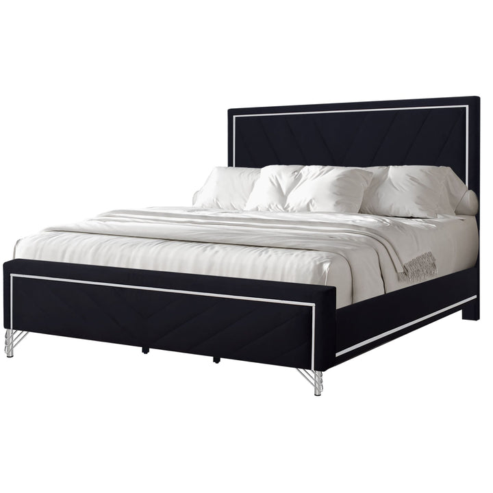 Ava 6/6-5/0 Ek/q Panel Side Rails-Ebony