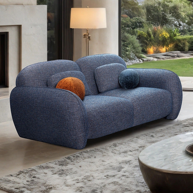 Previti Loveseat, Denim Blue