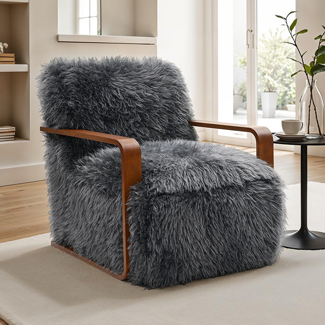 Elardo Accent Chair, Charcoal Gray - view 4