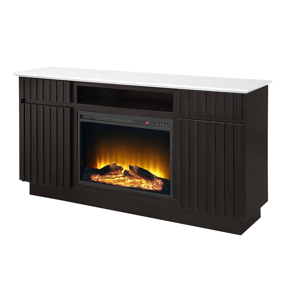 Jaramillo Server with Natural Marble Top & Fireplace