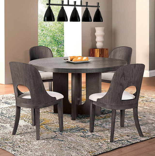 Sterling West 5 Pc Dining Table Set, Ash Gray