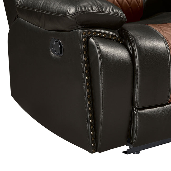 Nikko  Sofa W/dual Recliner-Brown