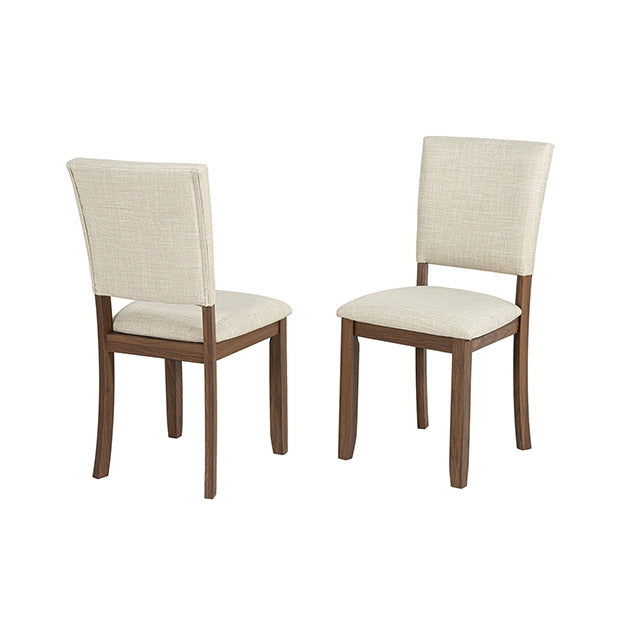 Oberto Side Chair, Walnut/Beige - view 6
