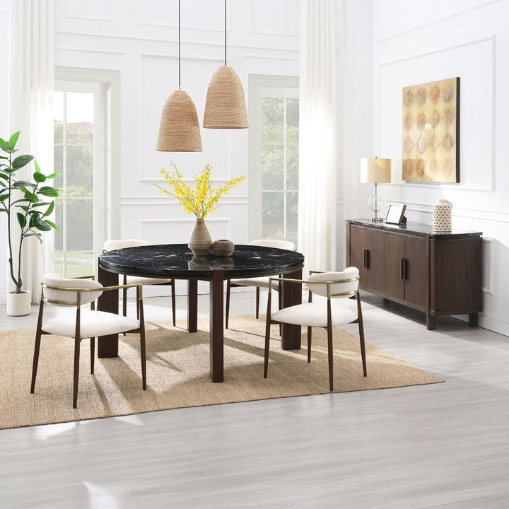 Estella Round Dining Table w/Marble Top – view 10