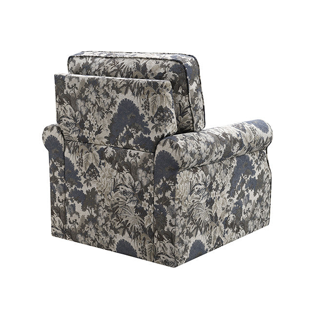 Penryn Swivel Accent Chair, Slate Blue - view 5