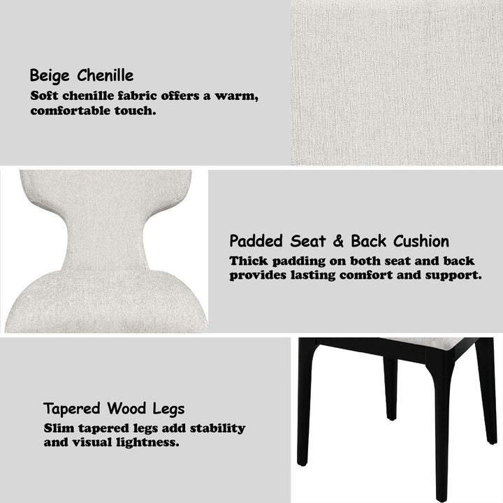 Koen Upholstered Side Chair (Set-2) – features callout