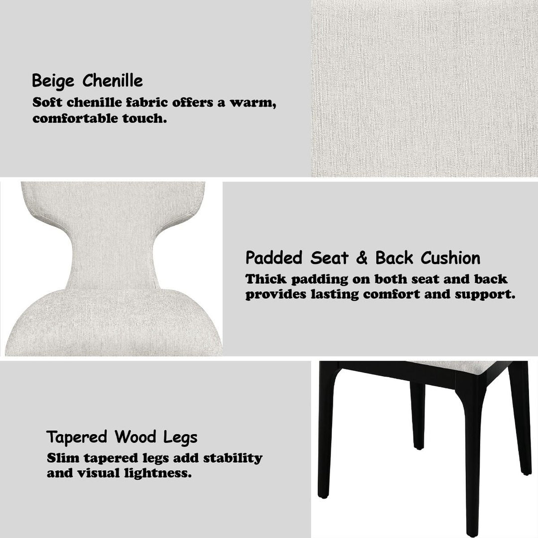 Koen Upholstered Side Chair (Set-2) – features callout