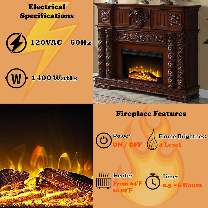 Vendome Fireplace – features callout