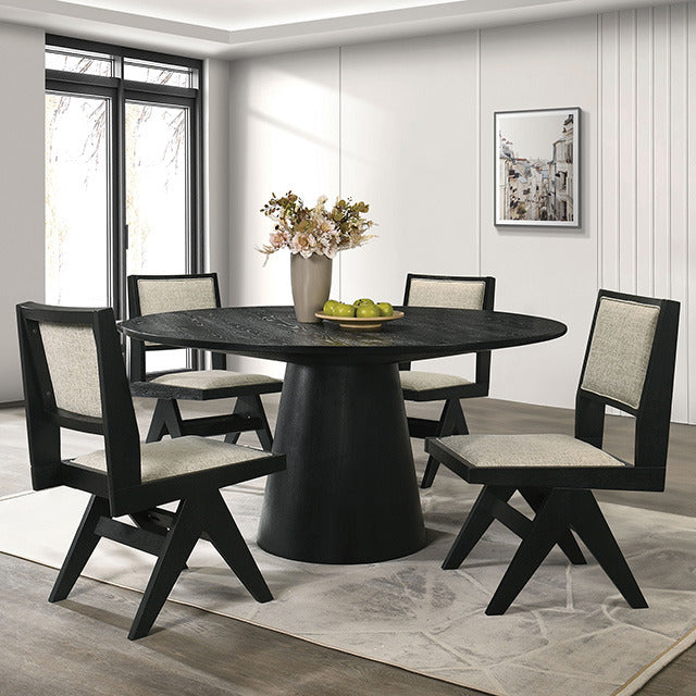 Tottenham 5 Pc Dining Table Set, Black