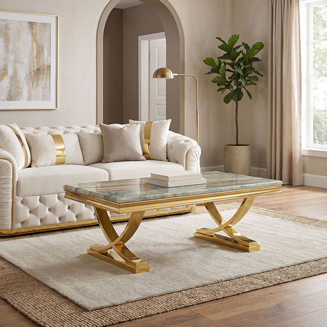 Wettingen Coffee Table, Gold/Green - view 4