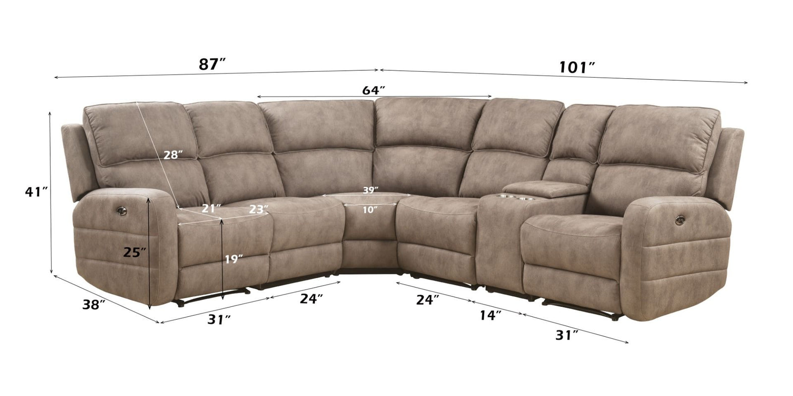 Olwen Power Motion Sectional Sofa – view 2