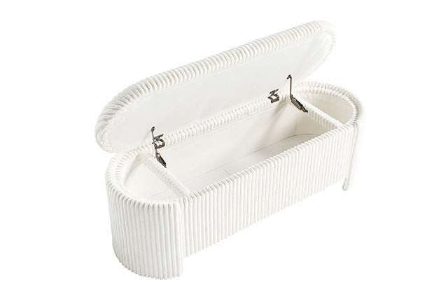Grainne Storage Bench, White