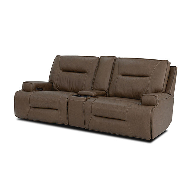 Dallas Oversized Power Loveseat, Cocoa Brown