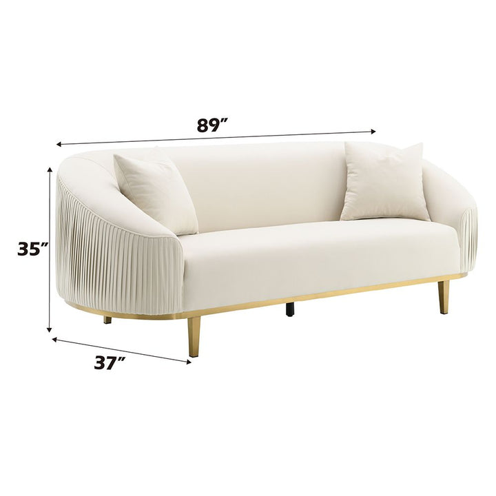 Martina Sofa w/2 Pillows – line drawing