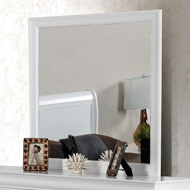 Louis Philippe Mirror, White - view 2