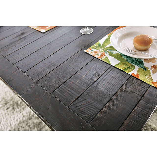 Alfred 6 Pc Dining Table Set W/ Bench, Antique Black - view 4