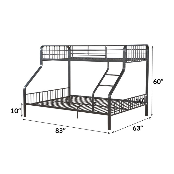 Caius Twin Xl/Queen Bunk Bed – dimensions diagram