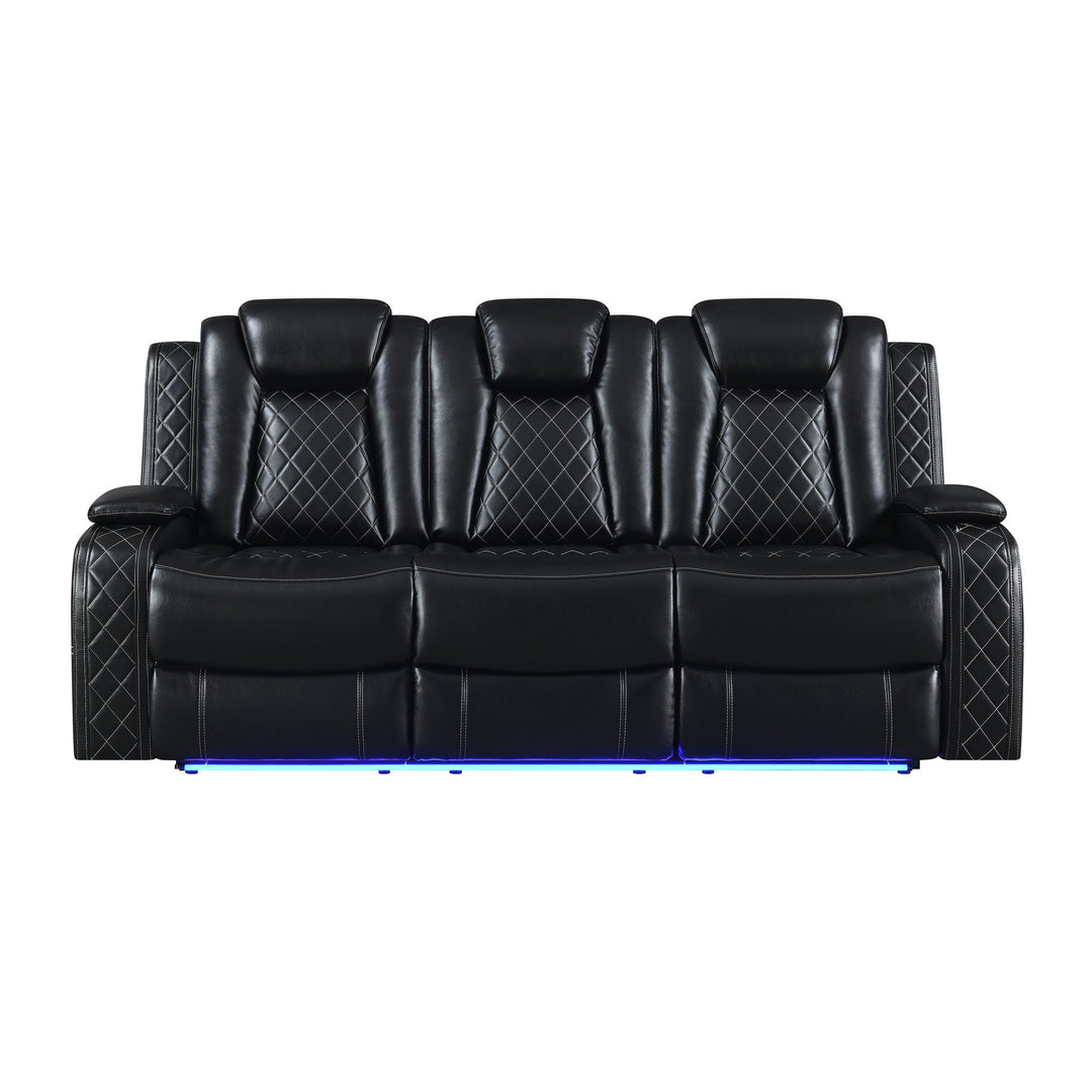 Orion Ii Sofa W/dual Recliner-Black