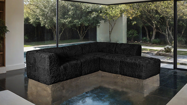 Nappi L-Sectional, Black - view 5
