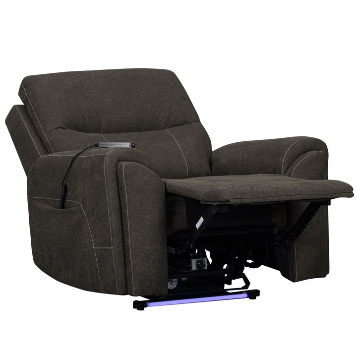 Gaia Auto Glider Recliner W/pwr Hr &amp; Fr-Sable