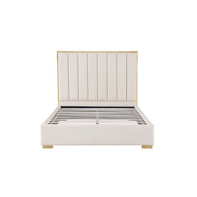 Nespoli Bed, Gold/White - view 2