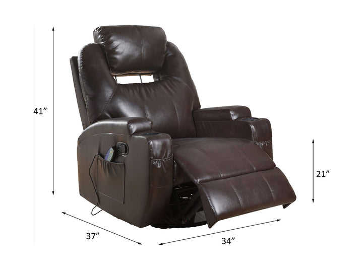 Waterlily Motion Rocker Recliner W/Swivel – line drawing