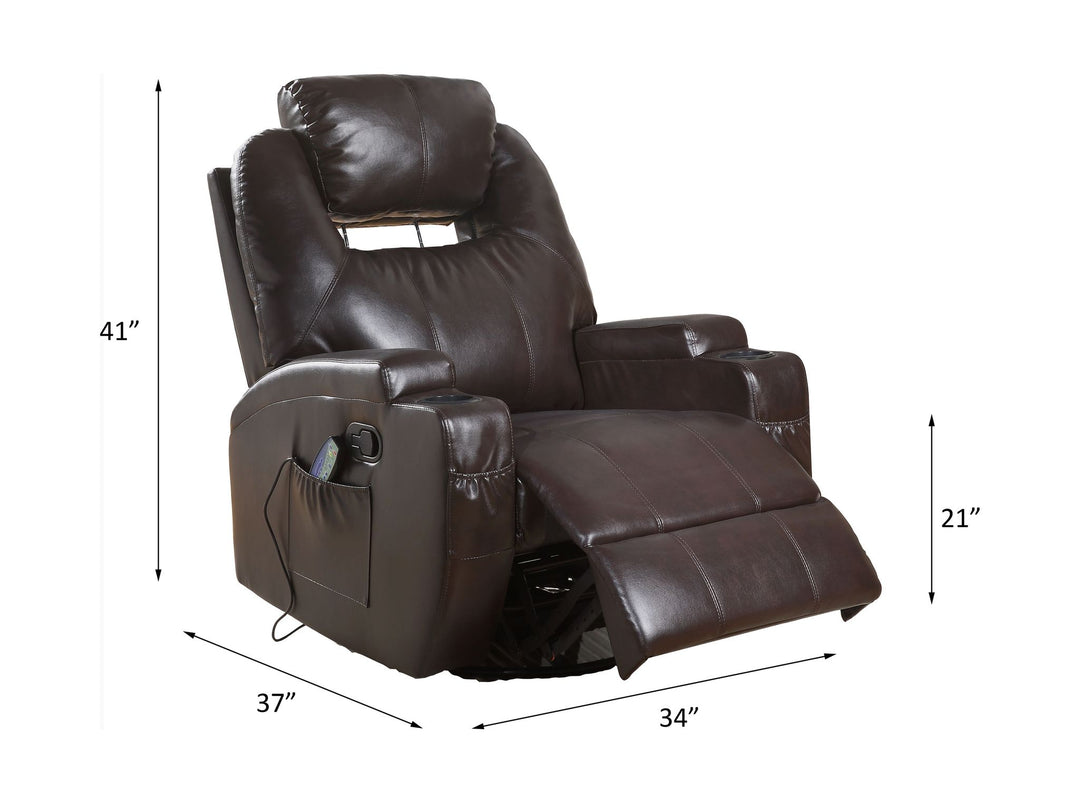 Waterlily Motion Rocker Recliner W/Swivel – line drawing