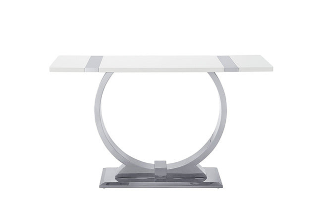 Horve Sofa Table, Silver/White - view 2