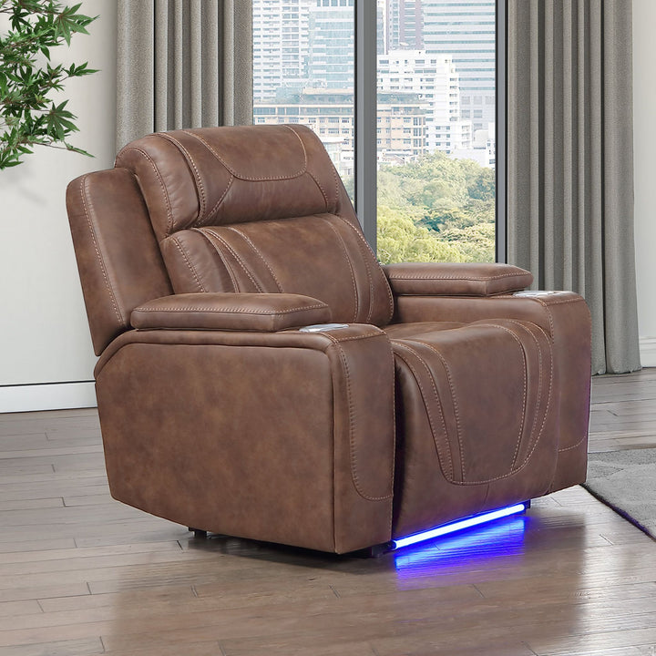 Carrow Auto Glide Recliner W/pwr Hr &amp; Fr, Stereo, Massage-Bro