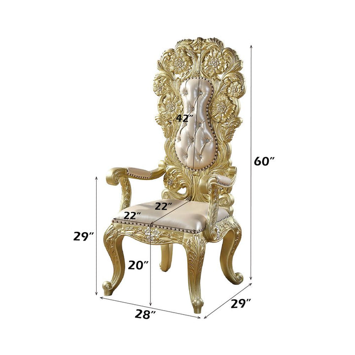Cabriole Arm Chair (Set-2) – dimensions diagram