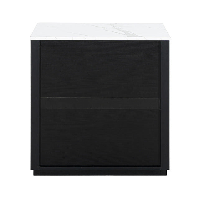 Lydd Nightstand W/ 2 Drawers, Black - view 6