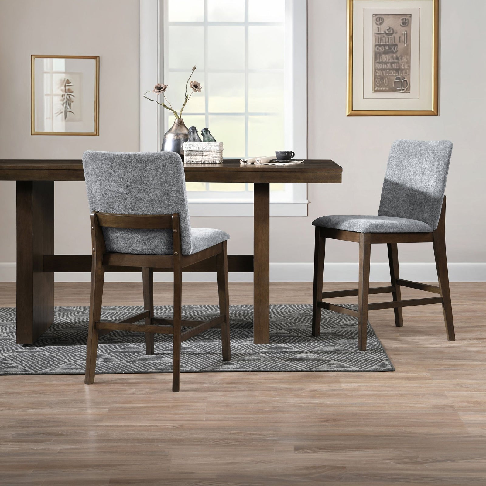 Kody Upholstered Counter Chair (2 Per Carton)-Stone Gray