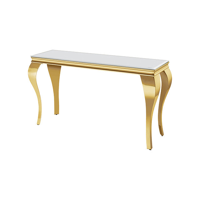 Wetzikon Sofa Table, Gold/White