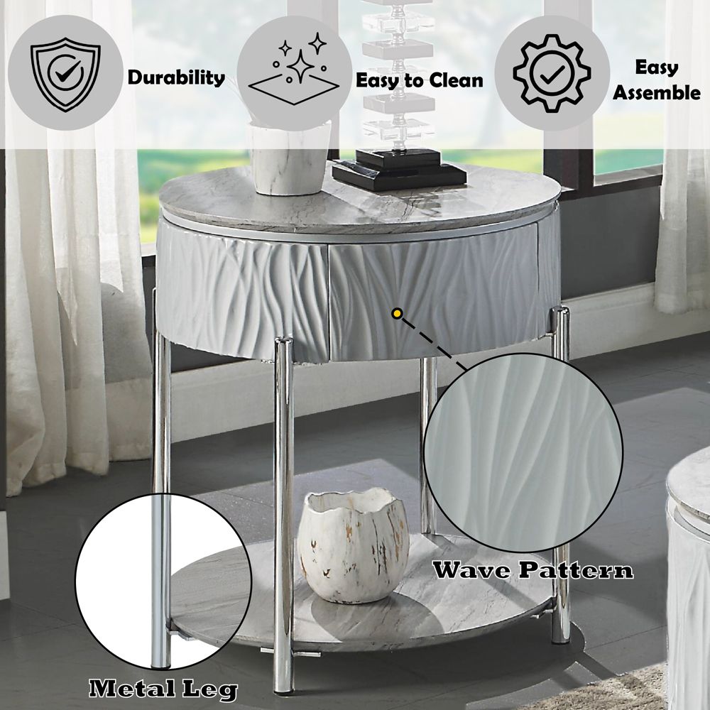 Yukino End Table – features callout