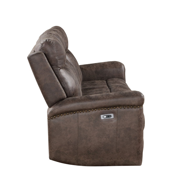 Quade Sofa W/pwr Fr-Mocha