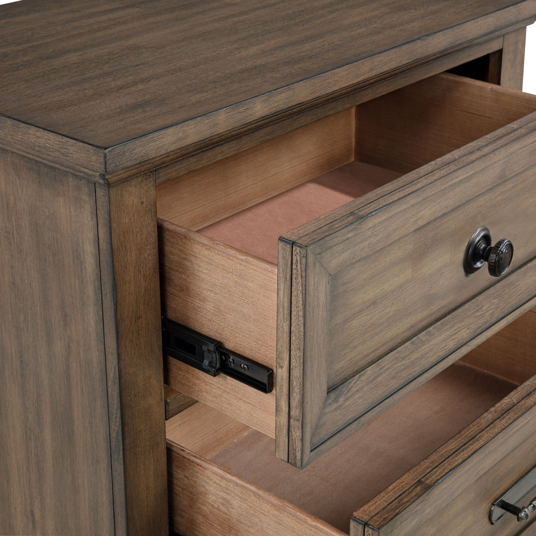 Mariana Nightstand W/usb-Vintage Mocha