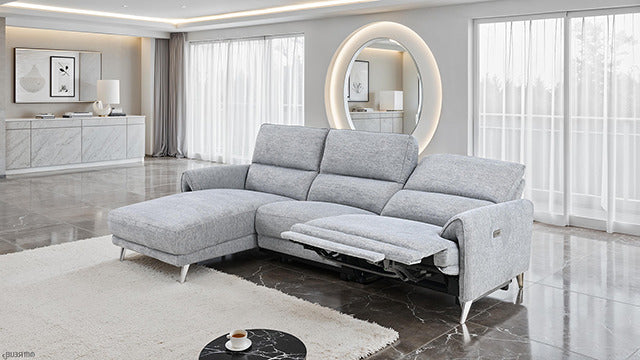 Brande Power Sectional, Left Chaise, Gray - view 2
