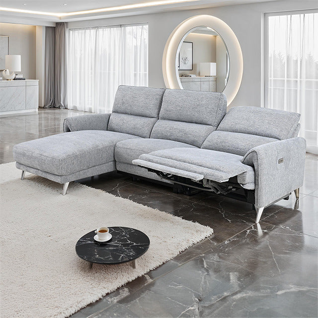 Brande Power Sectional, Left Chaise, Gray