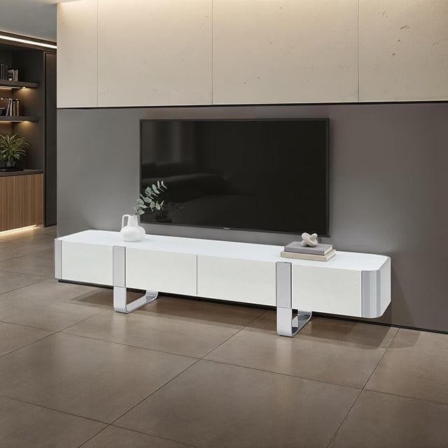 Larvik Tv Stand White W/ Silver Frame - view 6