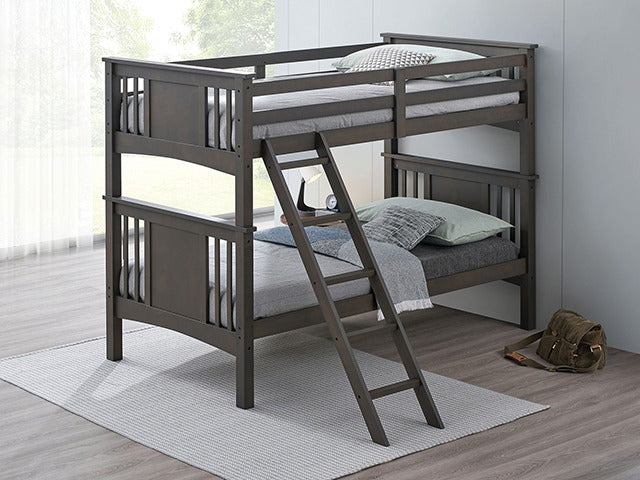 Spring Creek Twin/Twin Bunk Bed, Stain Gray - view 2