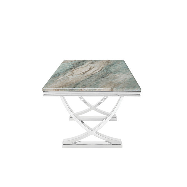 Wadenstil Dining Table, Green/Chrome - view 3
