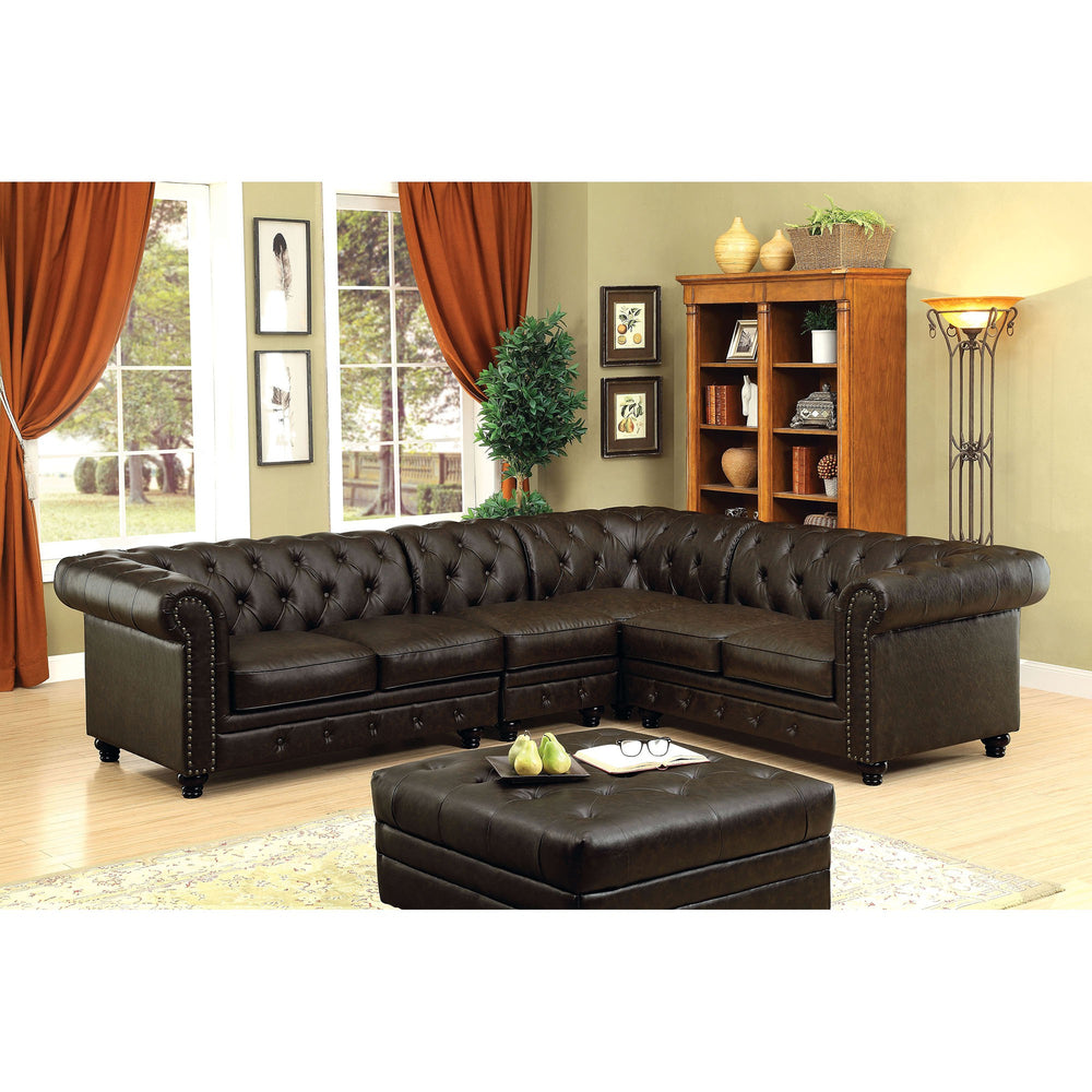 Stanford Armless Chair, Brown - view 3