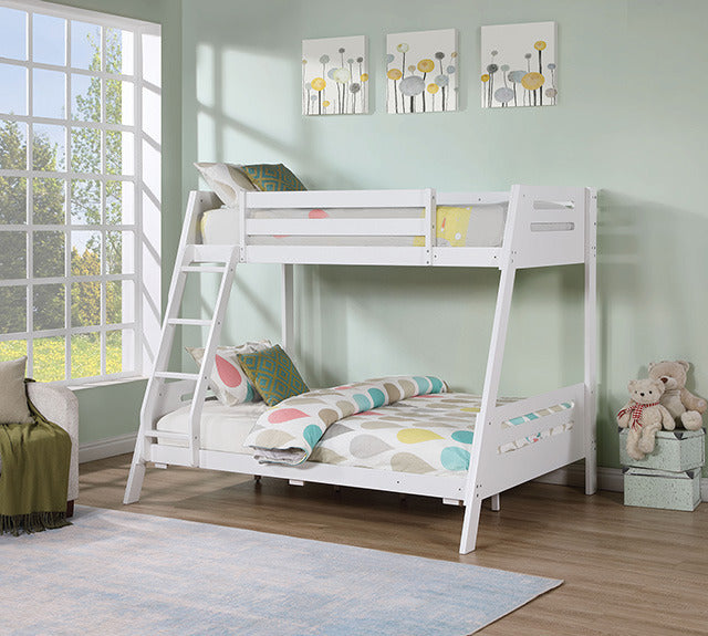Emilee Twin/Full Bunk Bed, White - view 6