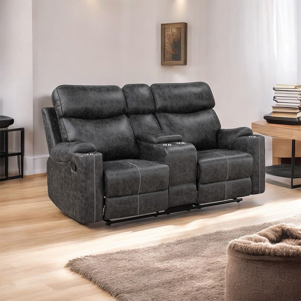 Hirah Motion Loveseat w/Console & USB Port – view 7