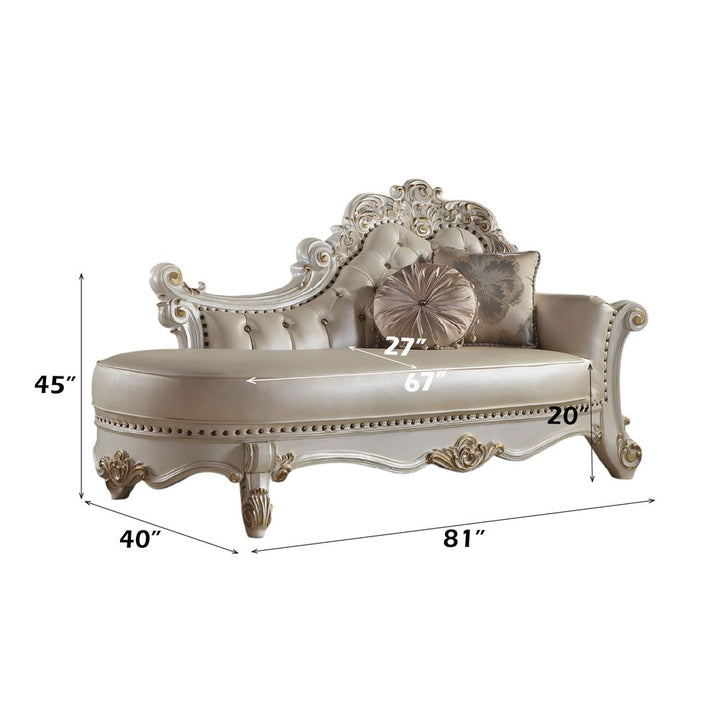 Vendome Chaise W/2 Pillows – dimensions diagram