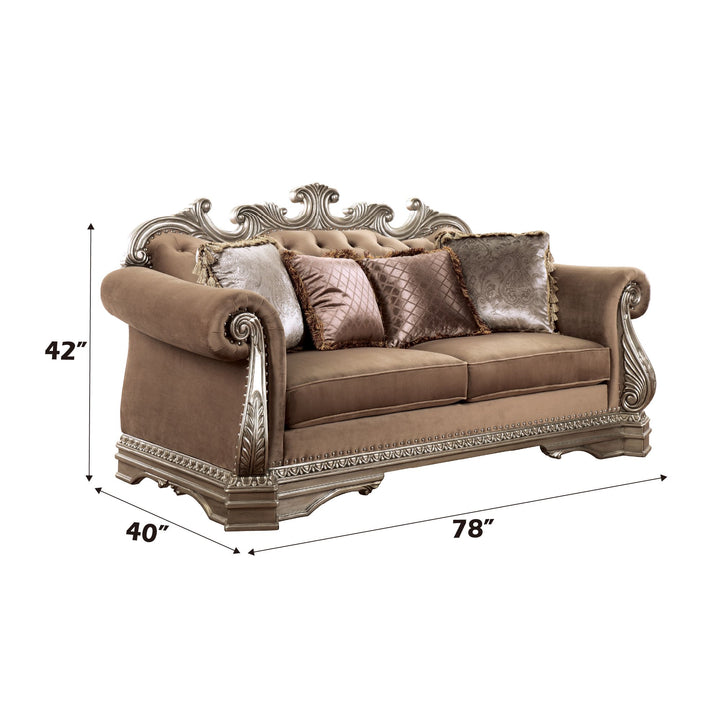 Northville Loveseat W/4 Pillows – dimensions diagram